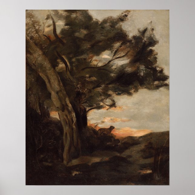 Corot - Sunset With A Lioness Poster (Front)
