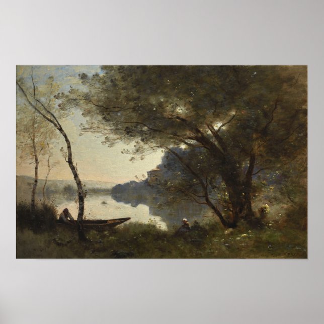 Corot - The Boatman De Mortefontaine Poster (Front)
