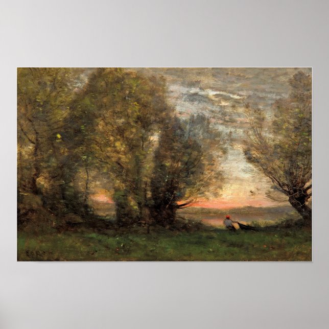 Corot - The Fisherman Poster (Front)