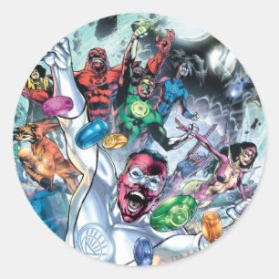 Corp Group with Rings Classic Round Sticker