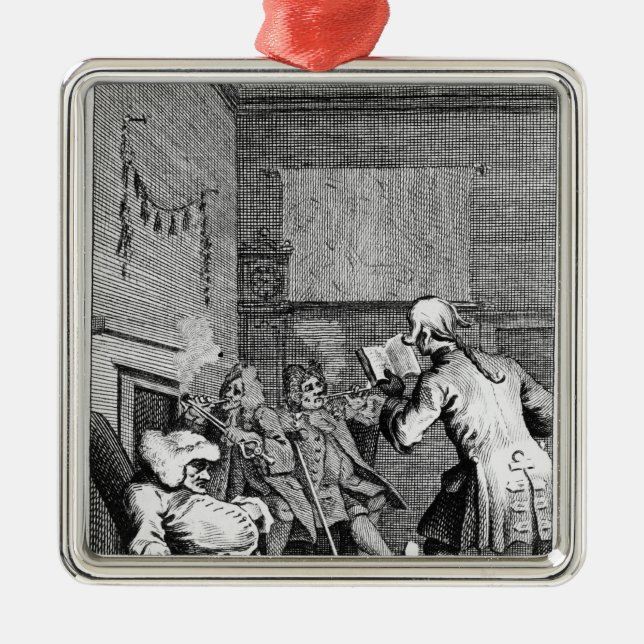 Corporal Trim reading a sermon Metal Tree Decoration (Front)