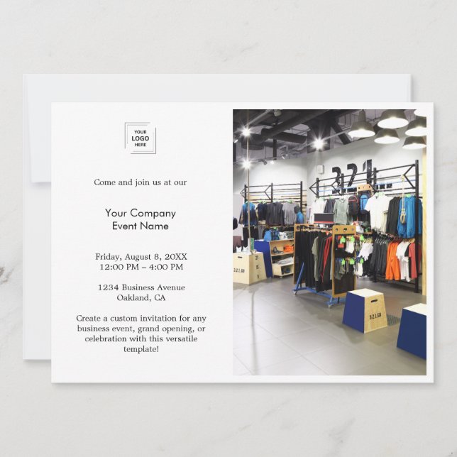 Corporate 5x7 Photo Event Invitation Design (Front)