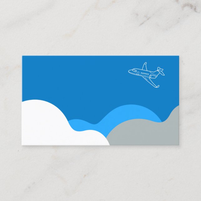 Corporate Aviation Customisable Business Card (Front)