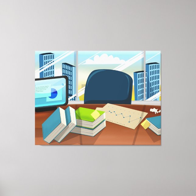 Corporate Bankers Office Canvas Print (Front)