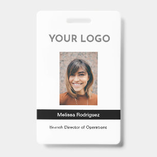 Corporate Black Employee Photo ID Badge