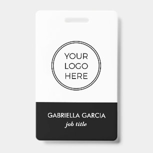 Corporate Black Logo Employee ID badge