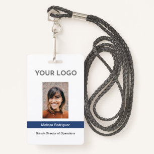 Corporate Blue Employee Photo ID ID Badge