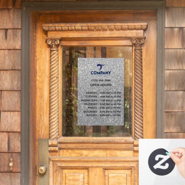 Corporate Branded Custom Company Hours (Home Door)