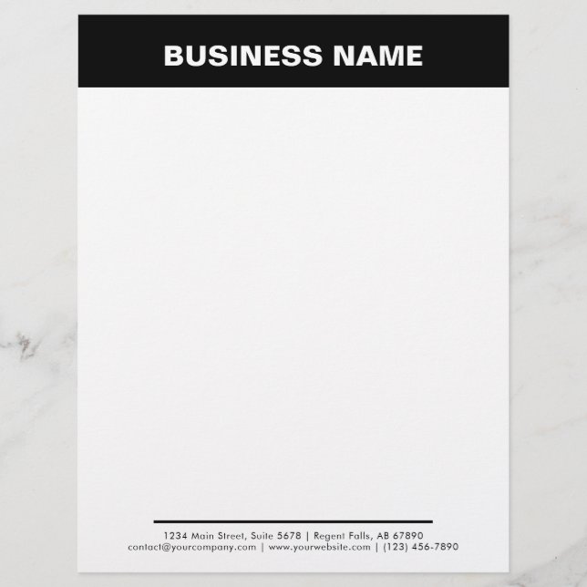 Corporate Branded Professional Promo letterhead (Front)