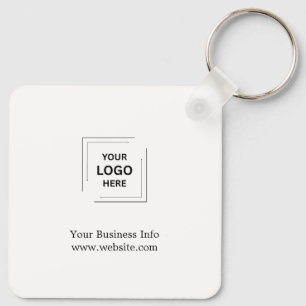 Corporate Branding   Your Logo Modern Minimalist Key Ring