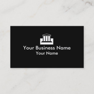 Corporate building white black business cards