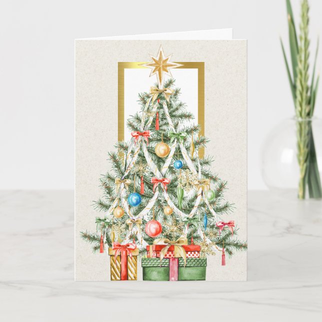 Corporate Business Christmas Card with Christmas T (Front)