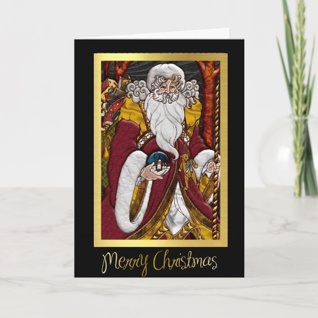 Corporate Business Christmas Card with Santa (Front)