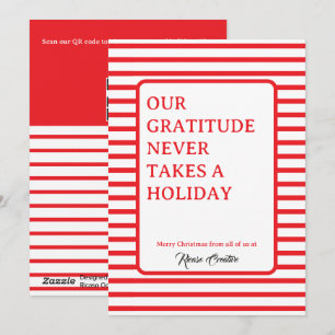Corporate Business Christmas Personalised QR Code Holiday Card