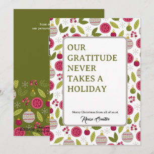 Corporate Business Christmas Personalised QR Code Holiday Card