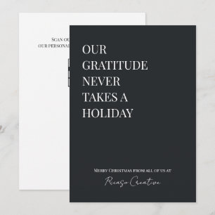 Corporate Business Christmas Personalised QR Code Holiday Card