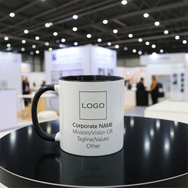 Corporate Business Company Logo Customised Black Mug (Creator Uploaded)
