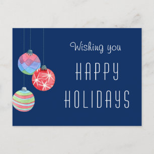 Corporate Business Holiday Greeting Thank You Postcard