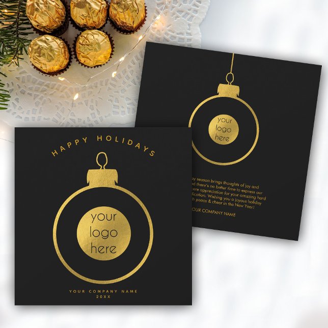 Corporate Business Logo Christmas Ornament Card (Corporate Business Logo Christmas Ornament Card)