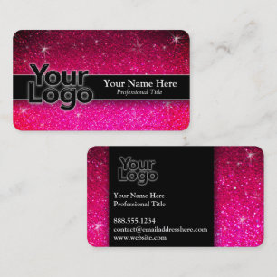 Corporate Business Logo Professional Glitter  Card