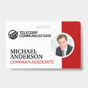 Corporate   Business Man in Suit   Barcode ID Badge