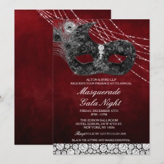 Corporate Business Masquerade Gala Invitation
