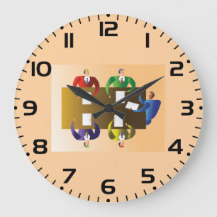 Corporate Business Meeting Team Collaboration Large Clock