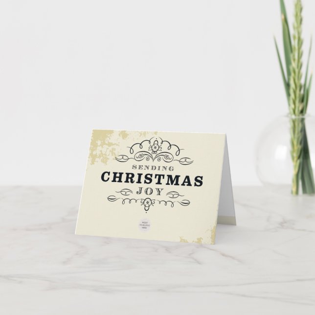 CORPORATE BUSINESS sending christmas joy logo Holiday Card (Front)