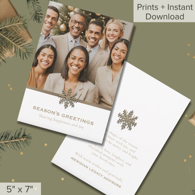 Corporate Business Team Photo Business  Holiday Card (Creator Uploaded)