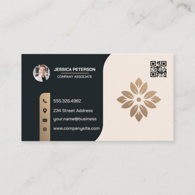 Corporate Business Woman | Company Business Card (Front)