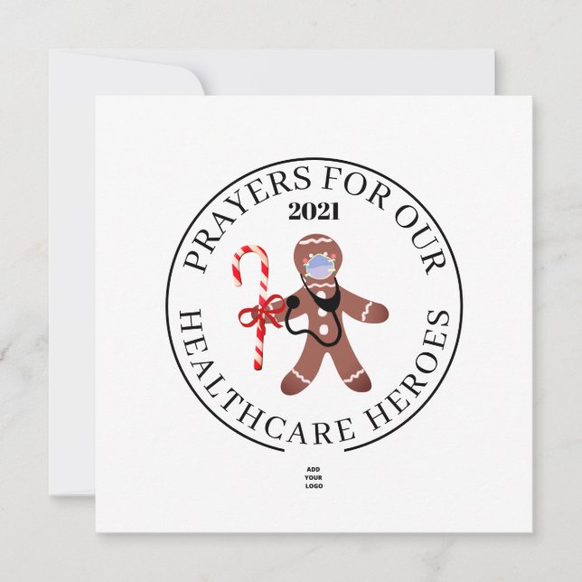 Corporate Christmas 2021 Healthcare Logo Employee  Card (Front)