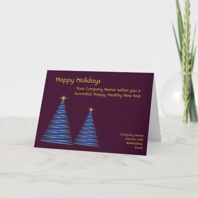 Corporate Christmas Card Company Business Custom (Front)