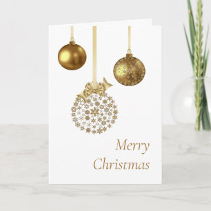 Corporate Christmas Card with Ornaments and verse.