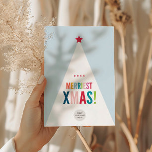 CORPORATE CHRISTMAS festive modern minimal tree Holiday Card