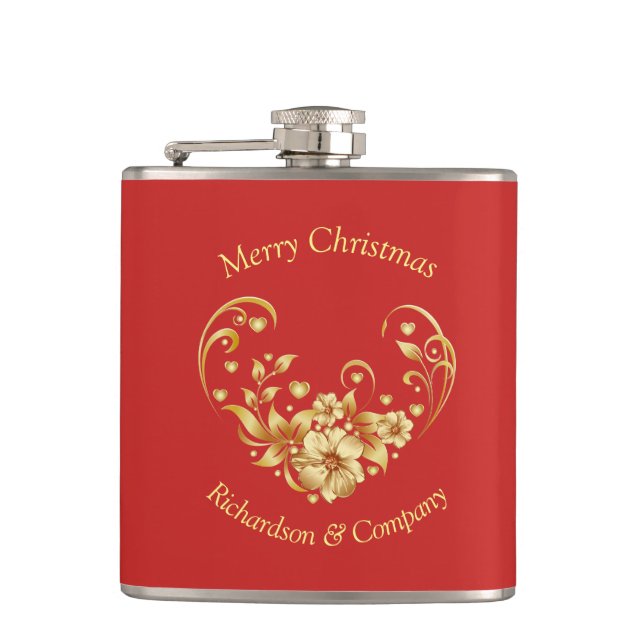 Corporate Christmas Party Favour Flask (Front)