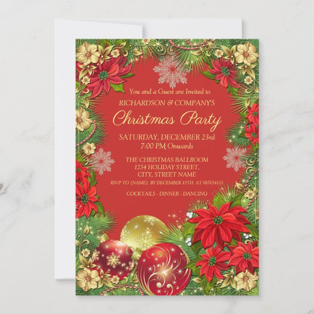 Corporate Christmas Party  Invitation (Front)
