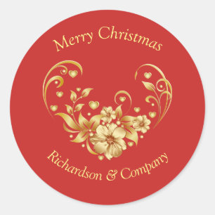 Corporate Christmas Party Round Sticker