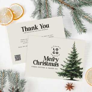 Corporate Christmas your logo QR Code thank you