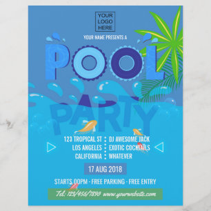 Corporate/Club Summer Pool Party Invitation Flyer