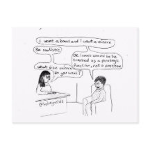 Corporate Communications Unicorn Postcard