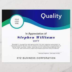 Corporate Company Business Quality Award