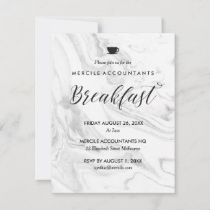Corporate Company Business Work Breakfast Invitation