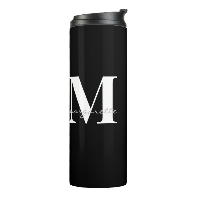 Corporate Company Custom Logo Modern Employee Name Thermal Tumbler (Rotated Left)