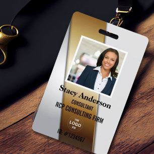 Corporate Company Logo Employee Name Photo ID  ID Badge