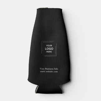 Corporate Company Minimalist Custom Black Business Bottle Cooler