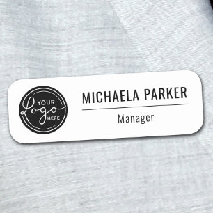 Corporate Custom Logo Magnetic Or Safety Pin Name Tag