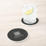 Corporate Custom Logo Modern Dark Marble Coaster<br><div class="desc">Corporate Custom Logo Modern Dark Marble Coasters.</div>