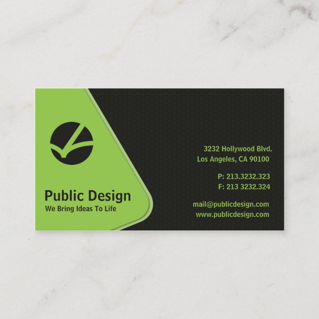 Corporate Dark Business Card (Front)