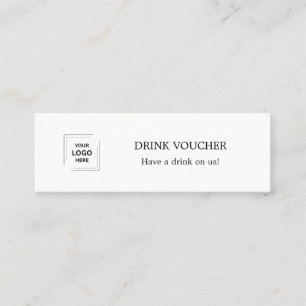 Corporate Drink Voucher   Company Event Logo Card