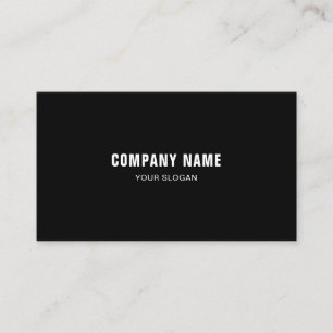 Corporate Elegant Black White Simple Template Business Card